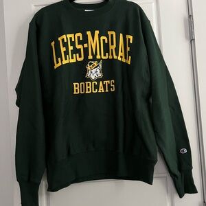 NEW w/ tag champion Dark Green Lees-McRae Bobcats Crewneck Sweatshirt Mens L